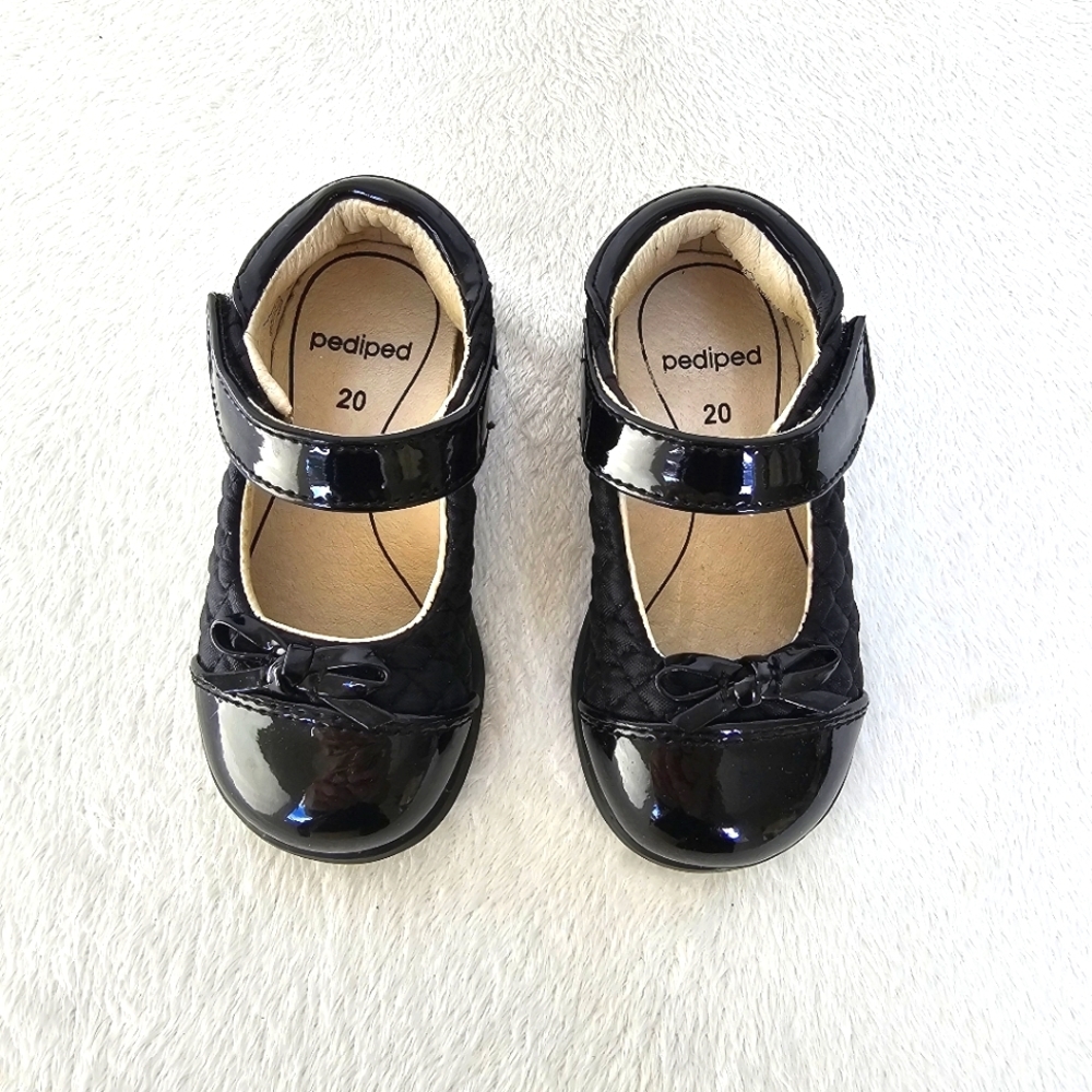 PEDIPED | Little Girl's Naomi Dress School Shoes w/Flex Fit System, EU 20, Black - Picture 2 of 15